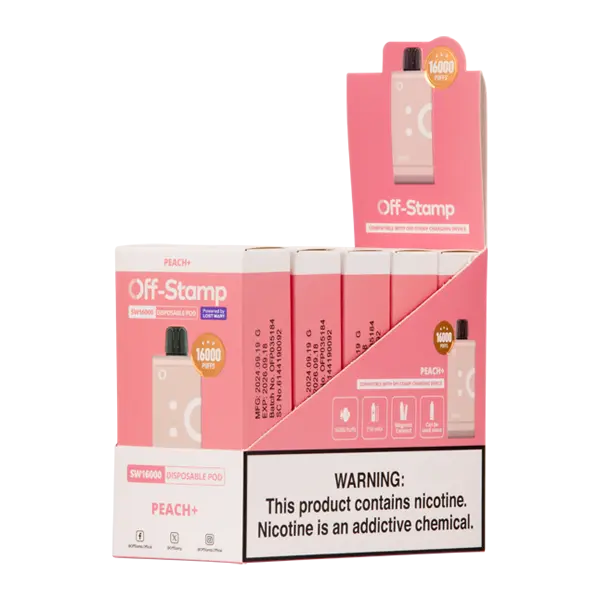 BUY 1 GET 1 FREE Peach+ Off Stamp SW16000 Disposable | Vape Amazon India Off Stamp