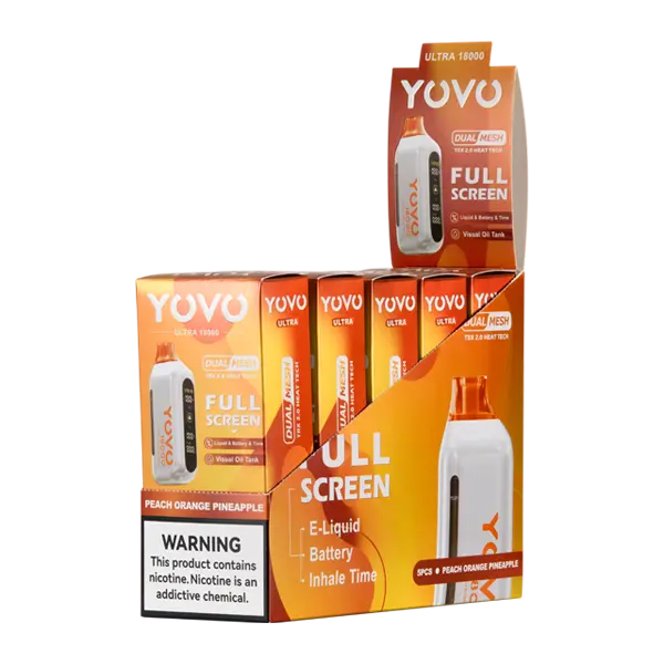 BUY 1 GET 1 FREE Peach Orange Pineapple YOVO Ultra 18000 | Vape Amazon India Yovo