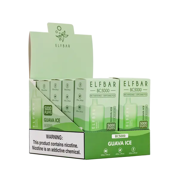 BUY 1 GET 1 FREE Guava Ice Elf Bar 5000 | Vape Amazon India EBDESIGN