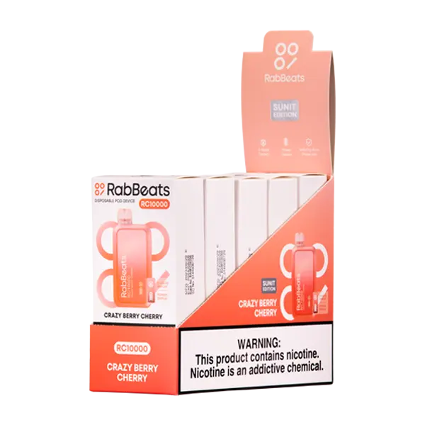 BUY 1 GET 1 FREE Crazy Berry Cherry RabBeats RC10000 | Vape Amazon India RabBeats