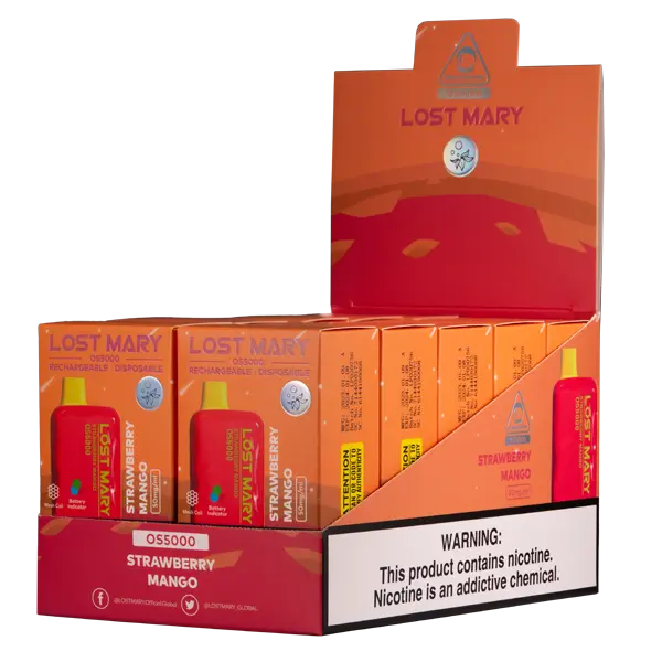 BUY 1 GET 1 FREE Strawberry Mango Lost Mary OS5000 | Vape Amazon India Lost Mary