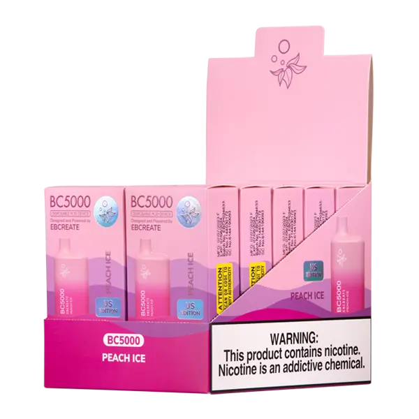 BUY 1 GET 1 FREE Peach Ice BC5000 | Vape Amazon India EBCREATE