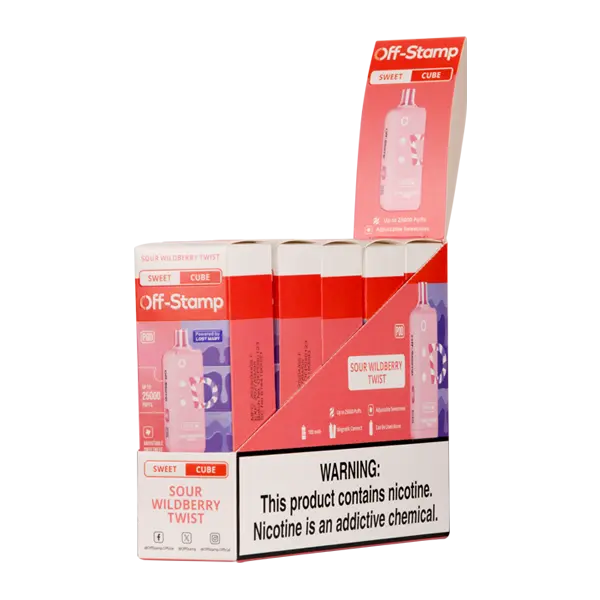 BUY 1 GET 1 FREE Sour Wildberry Twist Off Stamp Sweet Cube | Vape Amazon India Off Stamp