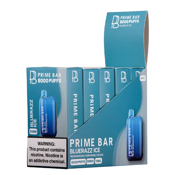BUY 1 GET 1 FREE Icy Blue Razz Prime Bar 8000 | Vape Amazon India Prime Bar