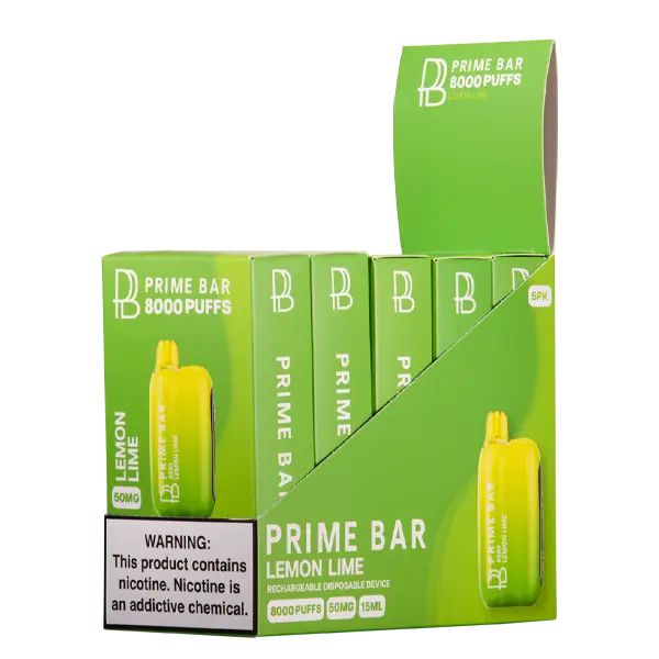BUY 1 GET 1 FREE Lemon Lime Prime Bar 8000 | Vape Amazon India Prime Bar
