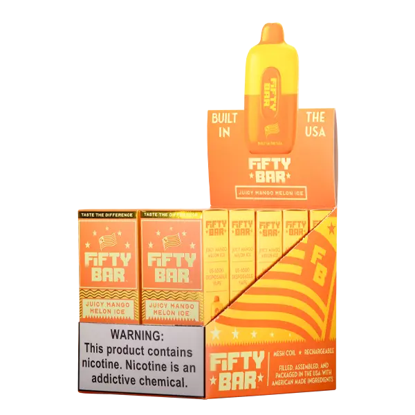BUY 1 GET 1 FREE Juicy Mango Melon Ice Fifty Bar | Vape Amazon India Beard Vape Co
